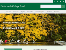 Tablet Screenshot of dartmouthcollegefund.org